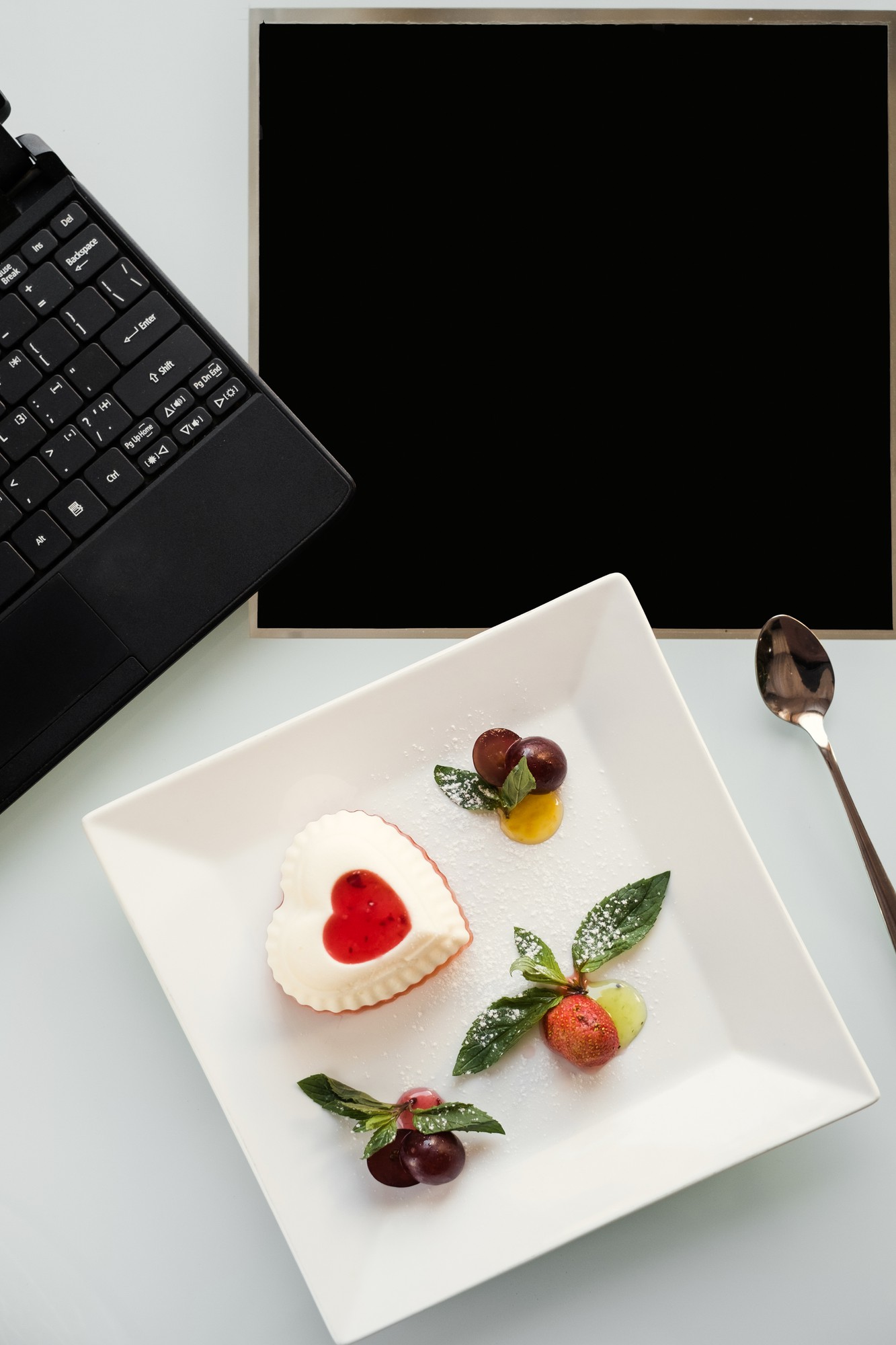 Small tasting plate on table